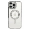 Apple iPhone 16 Pro Kılıf Joke Simli Magneticsafe Kılıf - Gümüş