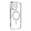 Apple iPhone 16 Pro Kılıf Joke Simli Magneticsafe Kılıf - Gümüş