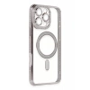 Apple iPhone 16 Pro Kılıf Joke Simli Magneticsafe Kılıf - Pembe