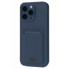 Apple iPhone 16 Pro Kılıf Kelvin Kartvizitli Silikon - Lacivert