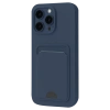 Apple iPhone 16 Pro Kılıf Kelvin Kartvizitli Silikon - Lacivert