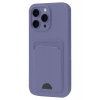 Apple iPhone 16 Pro Kılıf Kelvin Kartvizitli Silikon - Lila
