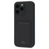 Apple iPhone 16 Pro Kılıf Kelvin Kartvizitli Silikon - Siyah