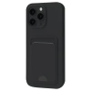 Apple iPhone 16 Pro Kılıf Kelvin Kartvizitli Silikon - Siyah