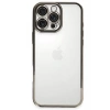 Apple iPhone 16 Pro Kılıf Lensli Silikon - Titanyum Gri