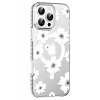 Apple iPhone 16 Pro Max Floral Magsafe Kapak - Beyaz