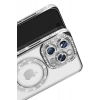 Apple iPhone 16 Pro Max Kılıf Joke Simli Magneticsafe Kılıf - Gümüş