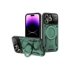 Apple iPhone 16 Pro Max Kılıf Joy Lens Standlı Kapak - Koyu Yeşil
