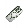 Apple iPhone 16 Remim Lensli Magsafe Standlı Kapak - Koyu Yeşil
