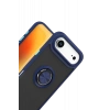Apple iPhone 17 Air Montreal Yüzüklü Silikon Kapak - Lacivert