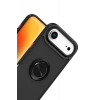 Apple iPhone 17 Air Montreal Yüzüklü Silikon Kapak - Siyah