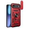 Apple iPhone 17 Air Pars Lens Yüzüklü Silikon - Kırmızı