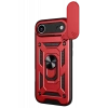 Apple iPhone 17 Air Pars Lens Yüzüklü Silikon - Kırmızı