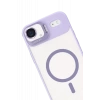 Apple iPhone 17 Air Remim Lensli Magsafe Standlı Kapak - Lila