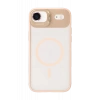 Apple iPhone 17 Air Remim Lensli Magsafe Standlı Kapak - Pembe