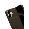 Apple iPhone 17 Auto Focus Karbon Kapak - Kahverengi