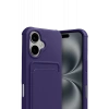 Apple iPhone 17 Kelvin Kartvizitli Silikon - Derin Mor