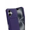 Apple iPhone 17 Kelvin Kartvizitli Silikon - Derin Mor
