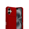 Apple iPhone 17 Kelvin Kartvizitli Silikon - Kırmızı