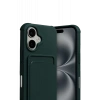 Apple iPhone 17 Kelvin Kartvizitli Silikon - Koyu Yeşil