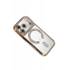 Apple iPhone 17 Pro Joke Simli Magneticsafe Kılıf - Gold