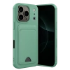 Apple iPhone 17 Pro Kelvin Kartvizitli Silikon - Açık Yeşil