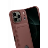 Apple iPhone 17 Pro Kelvin Kartvizitli Silikon - Bordo