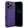 Apple iPhone 17 Pro Kelvin Kartvizitli Silikon - Derin Mor