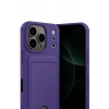 Apple iPhone 17 Pro Kelvin Kartvizitli Silikon - Derin Mor