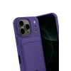 Apple iPhone 17 Pro Kelvin Kartvizitli Silikon - Derin Mor