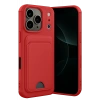 Apple iPhone 17 Pro Kelvin Kartvizitli Silikon - Kırmızı