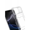 Apple iPhone 17 Pro Max Kart Şeffaf Silikon - Şeffaf