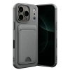 Apple iPhone 17 Pro Max Kelvin Kartvizitli Silikon - Gri