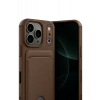 Apple iPhone 17 Pro Max Kelvin Kartvizitli Silikon - Kahverengi