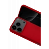 Apple iPhone 17 Pro Max Nano içi Kadife Silikon - Kırmızı