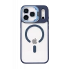 Apple iPhone 17 Pro Max Remim Lensli Magsafe Standlı Kapak - Lacivert