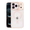 Apple iPhone 17 Pro Max Remim Lensli Magsafe Standlı Kapak - Pembe
