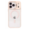 Apple iPhone 17 Pro Max Remim Lensli Magsafe Standlı Kapak - Pembe