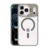Apple iPhone 17 Pro Max Remim Lensli Magsafe Standlı Kapak - Titan Gri