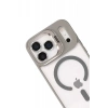 Apple iPhone 17 Pro Max Remim Lensli Magsafe Standlı Kapak - Titan Gri