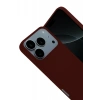 Apple iPhone 17 Pro Nano içi Kadife Silikon - Bordo