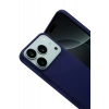 Apple iPhone 17 Pro Nano içi Kadife Silikon - Lacivert