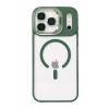 Apple iPhone 17 Pro Remim Lensli Magsafe Standlı Kapak - Koyu Yeşil