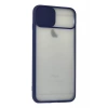 Apple iPhone 6 Plus Kılıf Palm Buzlu Kamera Sürgülü Silikon - Lacivert