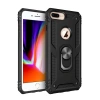 Apple iPhone 7 Plus Kılıf Sofya Yüzüklü Silikon Kapak - Siyah