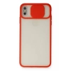 Apple iPhone X Kılıf Palm Buzlu Kamera Sürgülü Silikon - Kırmızı