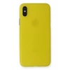 Apple iPhone X Kılıf PP Ultra İnce Kapak - Sarı