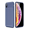 Apple iPhone XS Max Kılıf Auto Focus Karbon Kapak - Lacivert