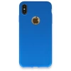 Apple iPhone XS Max Kılıf First Silikon - Mavi