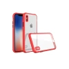Apple iPhone XS Max Kılıf Miami Şeffaf Silikon - Kırmızı